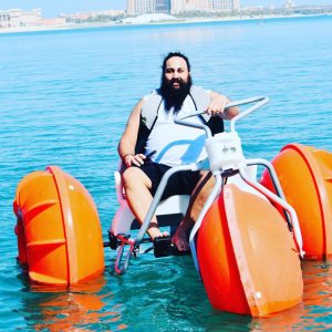 Aqua bike ride in Dubai for unique water cycling experience
