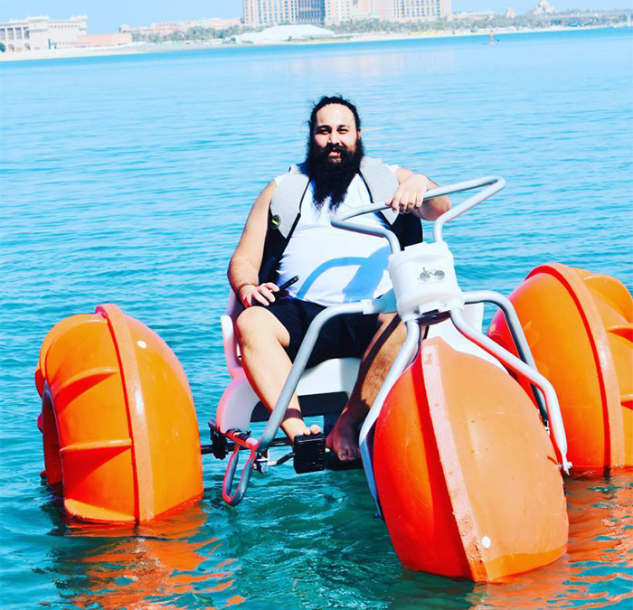 Aqua bike ride in Dubai for unique water cycling experience