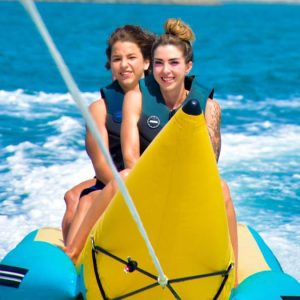 Banana boat in Dubai for fun group water ride experience
