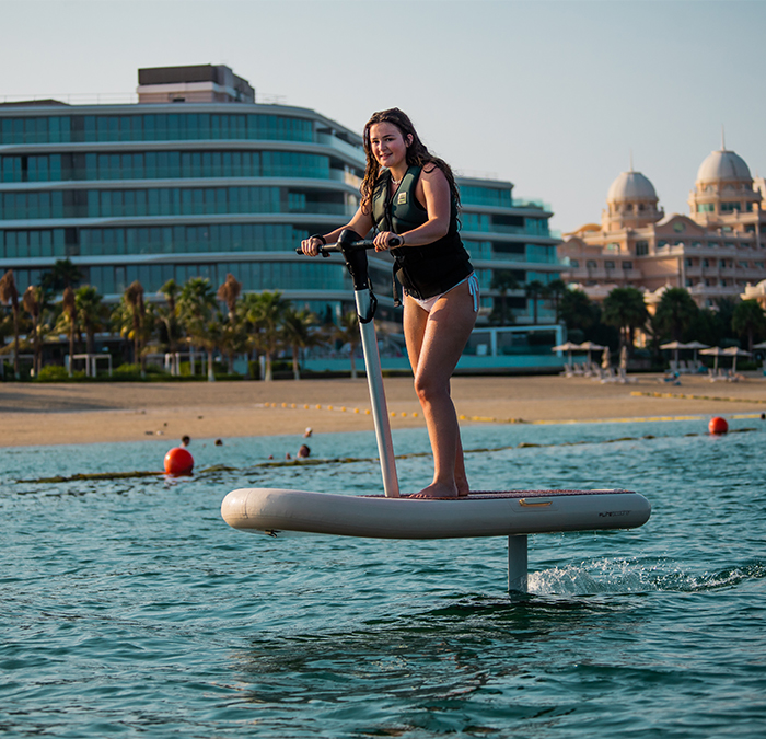Blue Safari Flite electric scooter for stylish and eco-friendly urban mobility