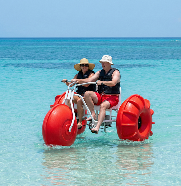 Aqua bike activity in Palm Jumeirah offering fun and fitness on water