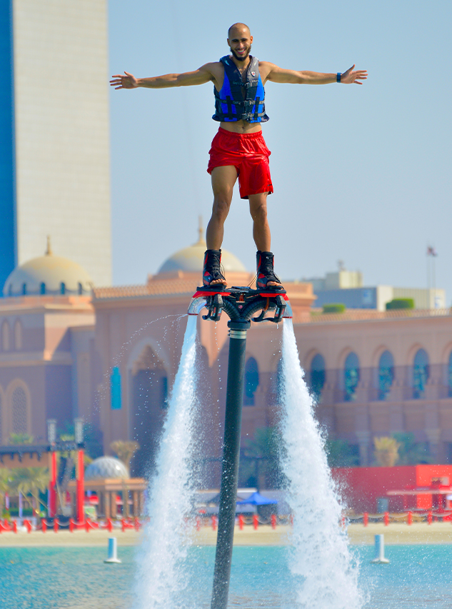Flyboarding adventure combined with jet skiing in Dubai