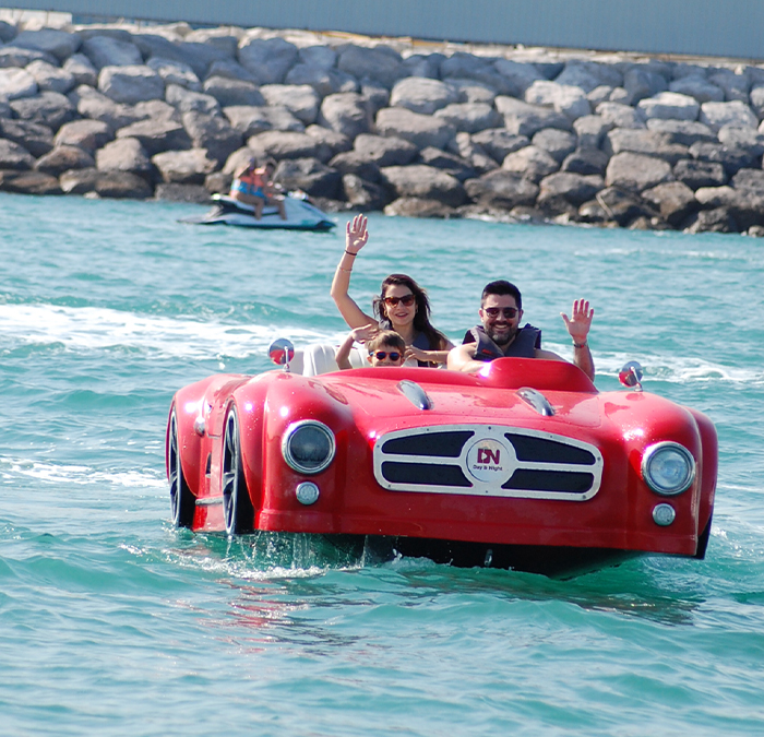 Jet car with boat cruise in Dubai for luxury water adventure experience