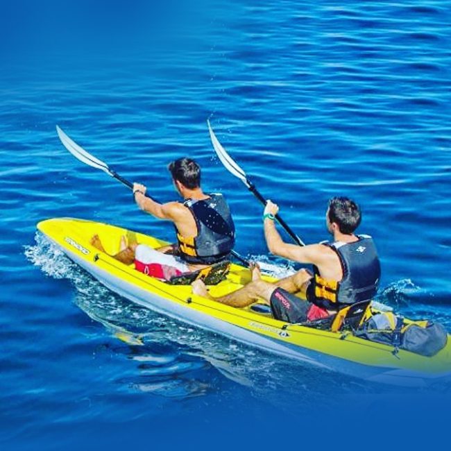 Kayaking in Palm Jumeirah with calm waters and guided tour experience