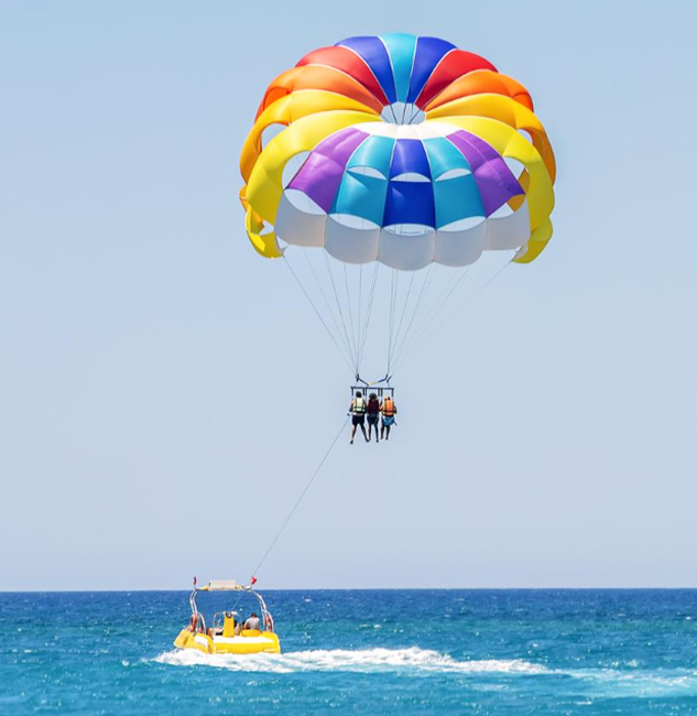 Exciting parasailing ride in Dubai with panoramic sea and skyline views