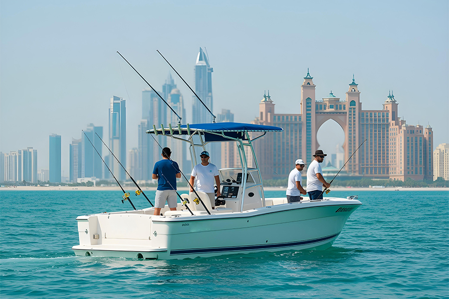 Deep sea fishing in Palm Jumeirah Dubai for thrilling offshore adventure and big catch experience