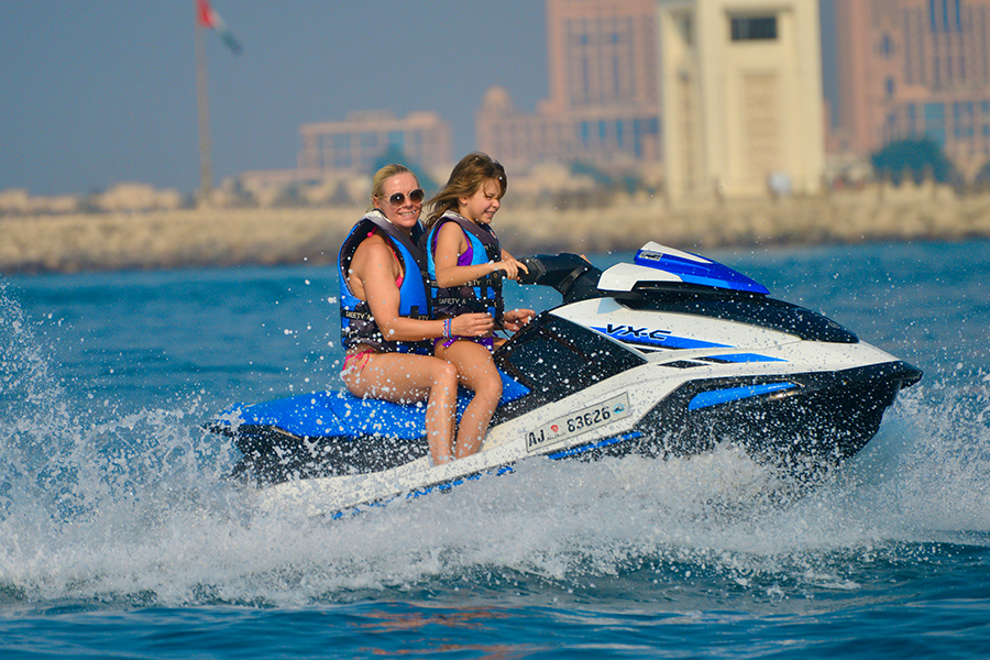 Jetski in Dubai with exciting boat activities near Palm Jumeirah for thrilling water adventure experience