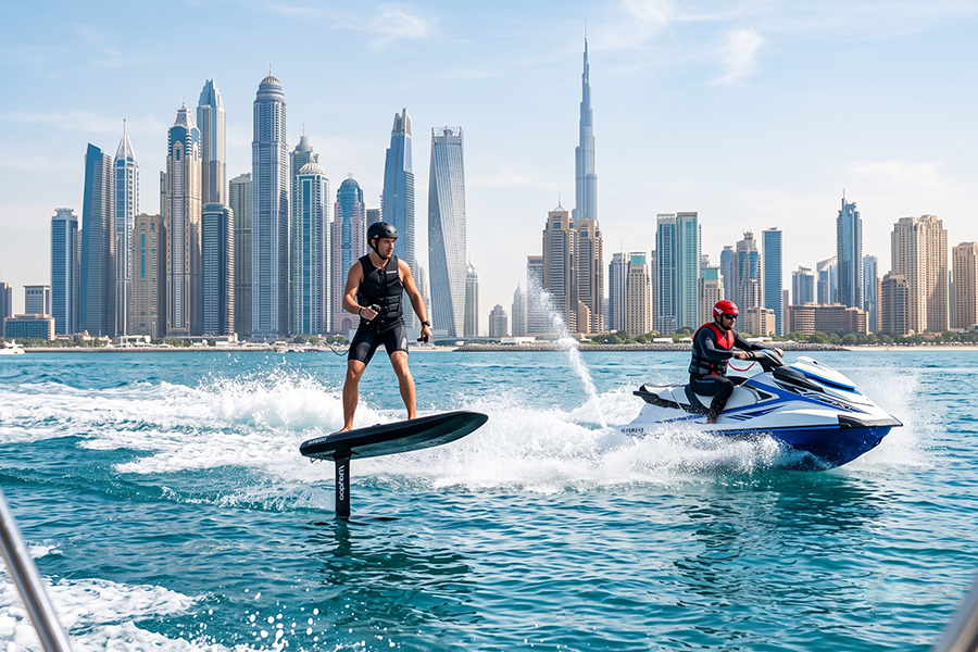 Efoil and jet ski water activities in Dubai for adventure seekers