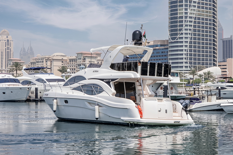 Four different water activities including jet skiing, efoiling, donut rides and charter boating in Dubai